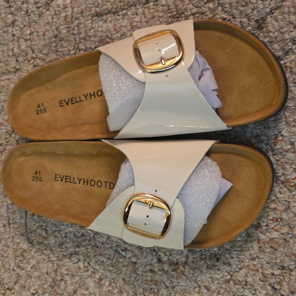 Evellyhootd Sandal Clog White Womens Size 9.5 - Picture 2 of 11